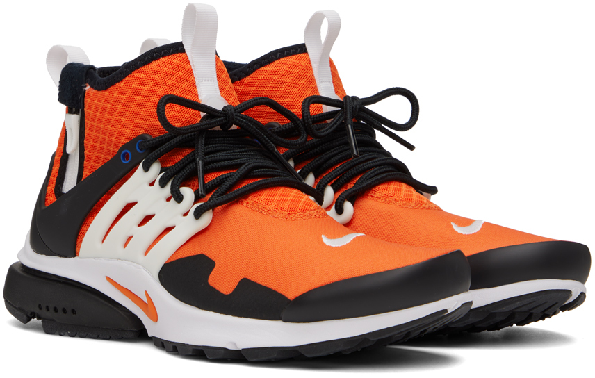 Orange & White Air Presto Mid Utility Sneakers