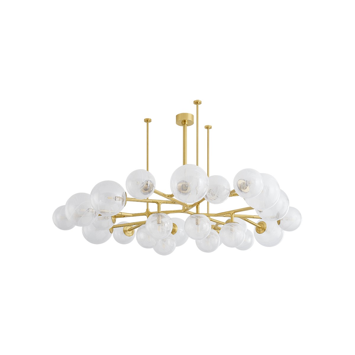 Vintage Polished Brass Chandelier from the Glasgow Collection