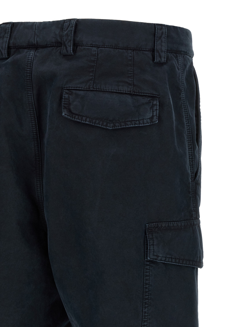 Blue Straight Cargo Pants