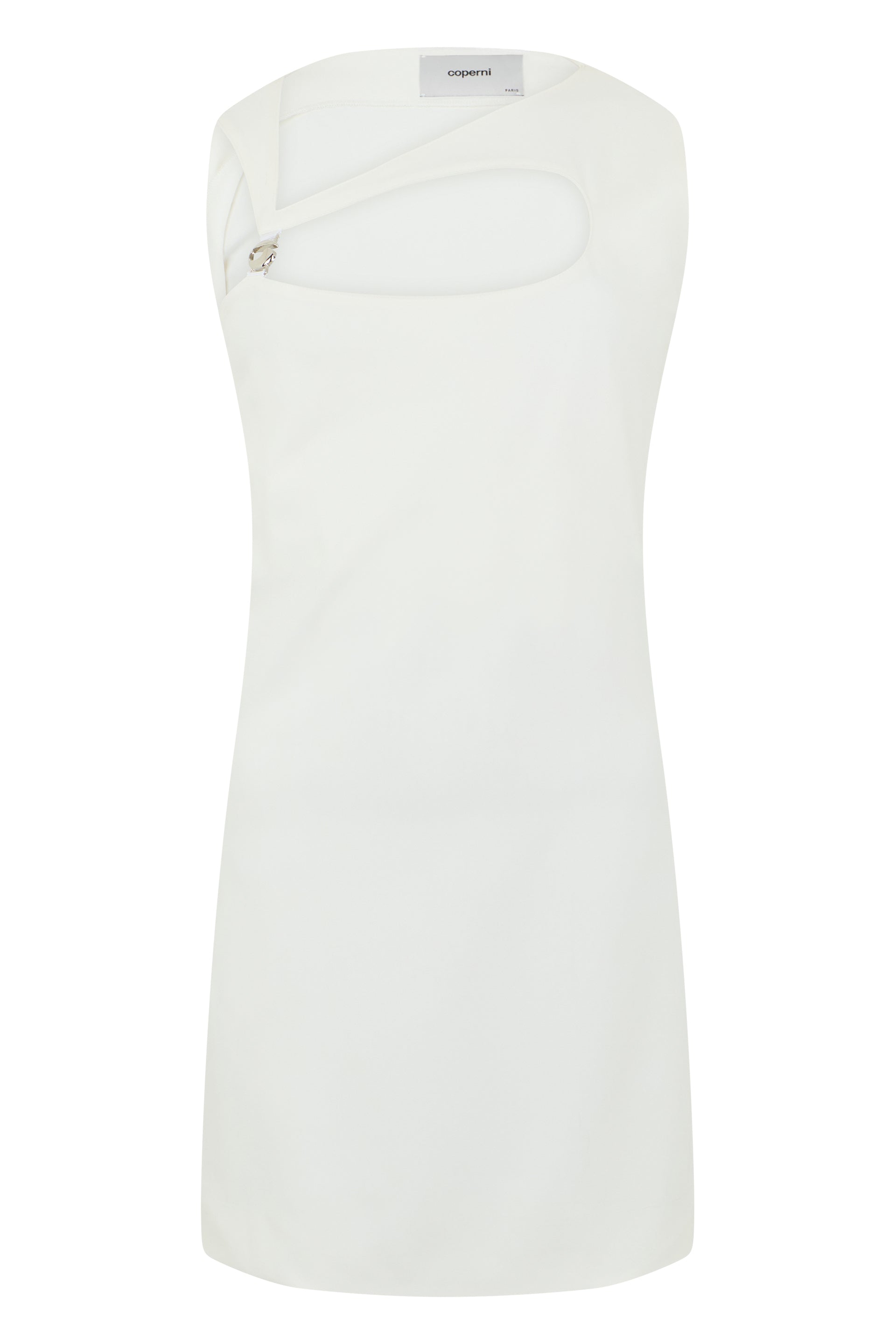Elegant Sleeveless Mini Dress with Wide Neckline