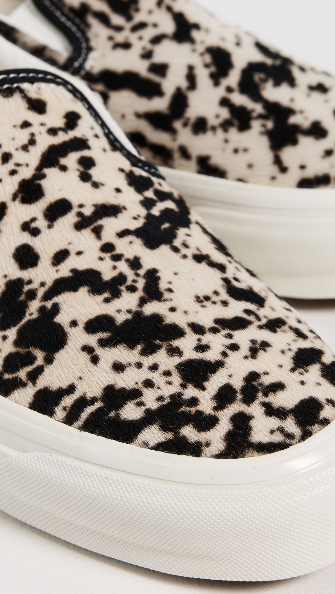 LX Classic Slip On Sneakers Pony Hair Black/White W
