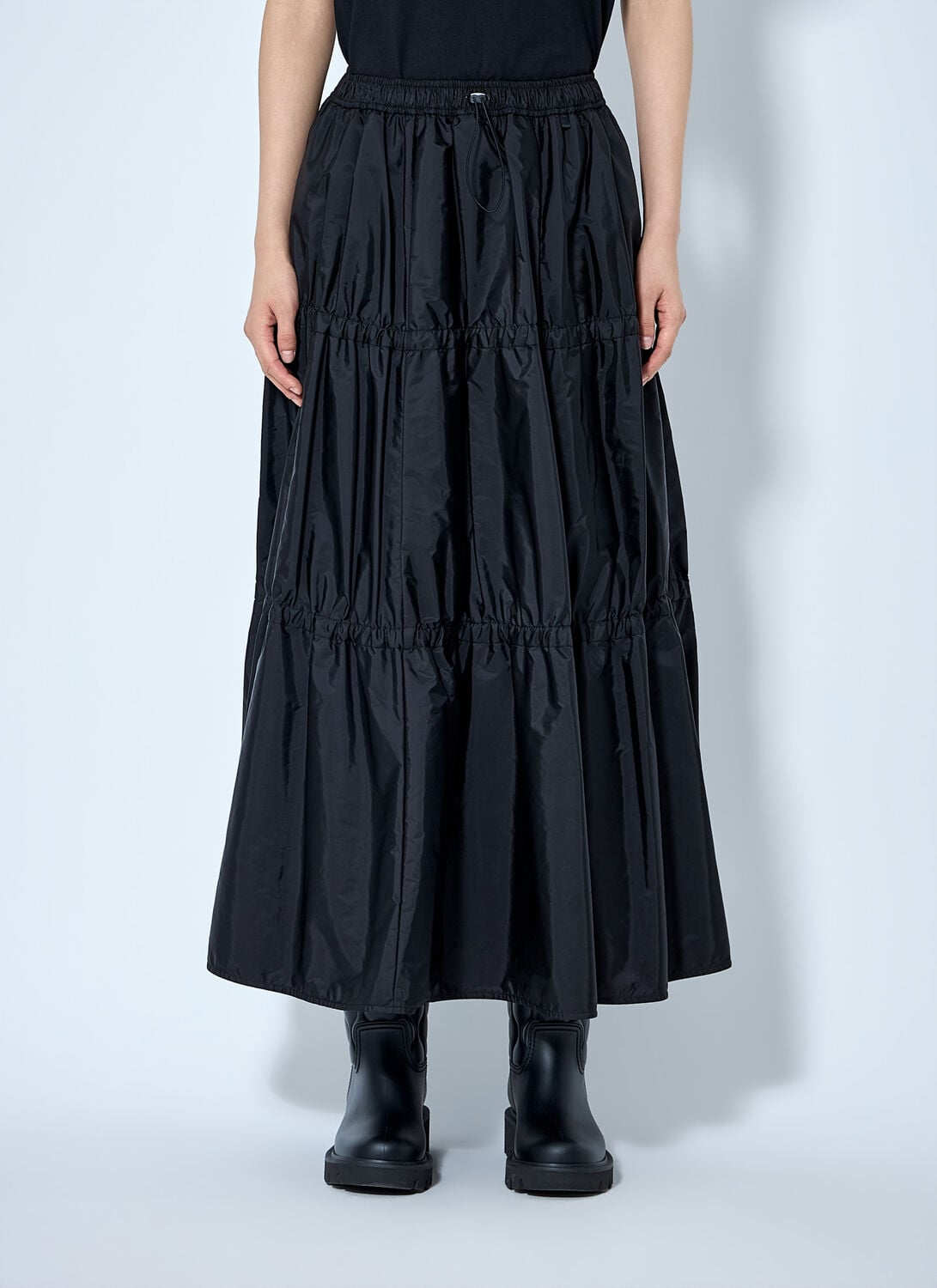 Tiered Maxi Skirt - Woman Skirts Black It
