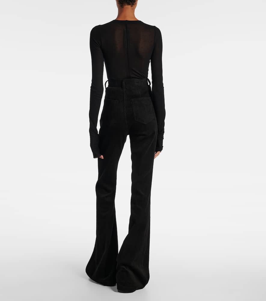 Bolan cotton and linen corduroy flared pants