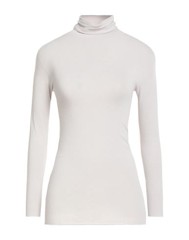 Woman Turtleneck Light grey Size 4 Viscose, Elastane