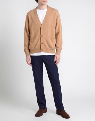 Man Cardigan Sand Size 38 Merino Wool, Cashmere