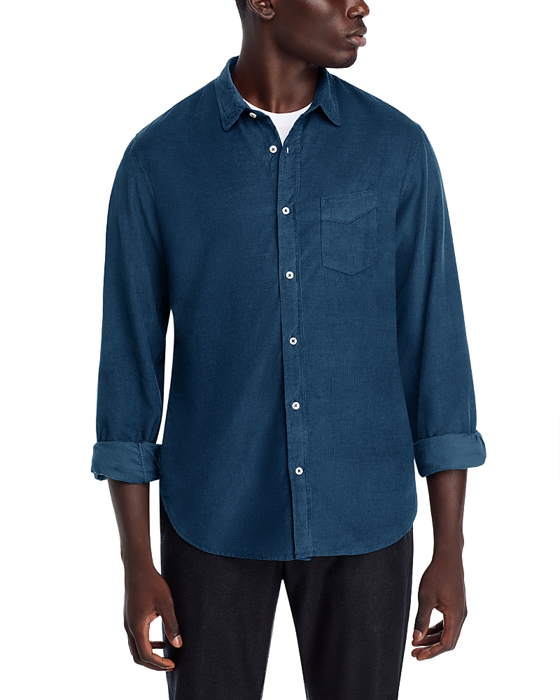 Cotton Blend Corduroy Garment Dyed Button Down Shirt