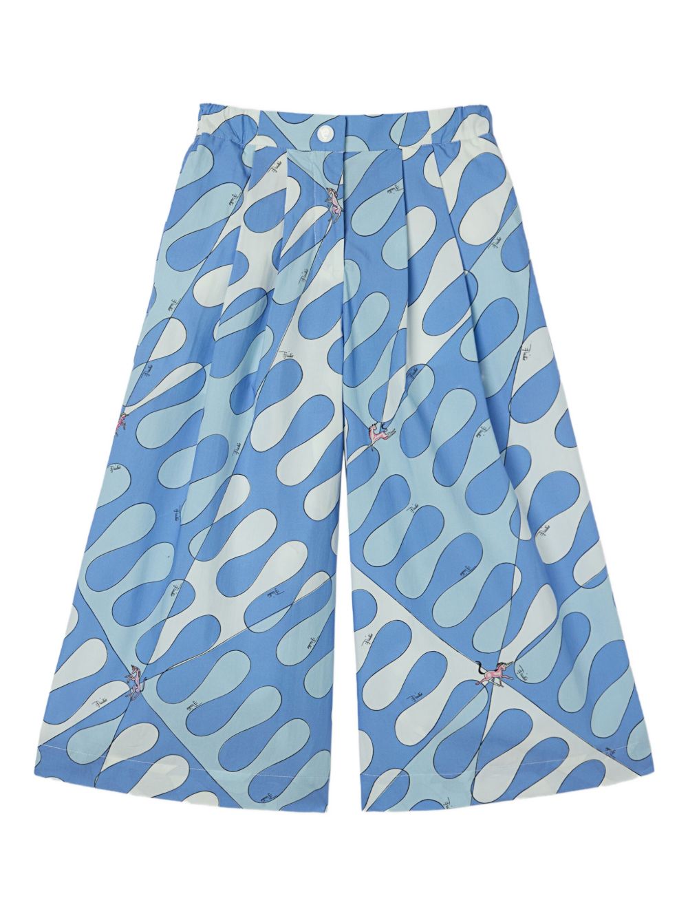 Leocorno-print trousers - White