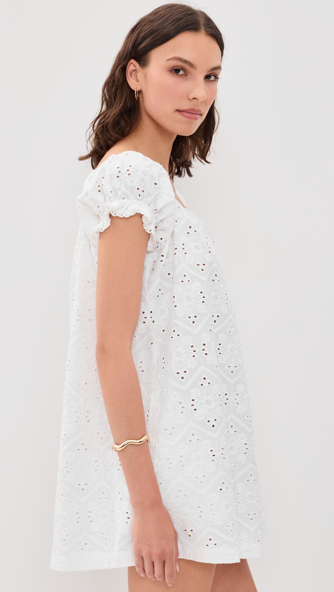 The Ophelia Dress White Diamond Eyelet