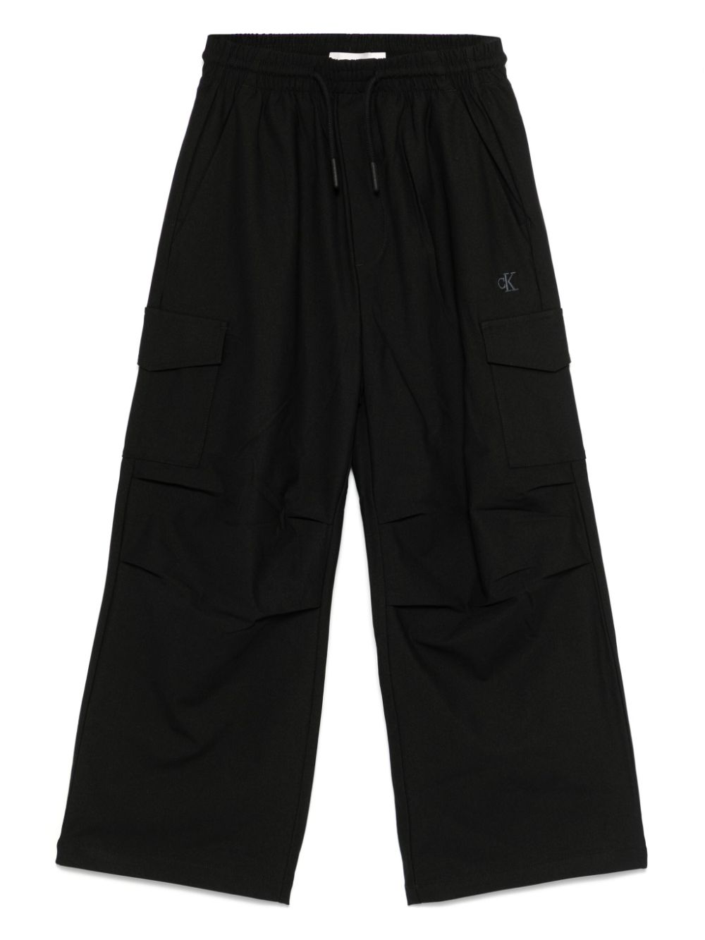 Straight cargo trousers - Black
