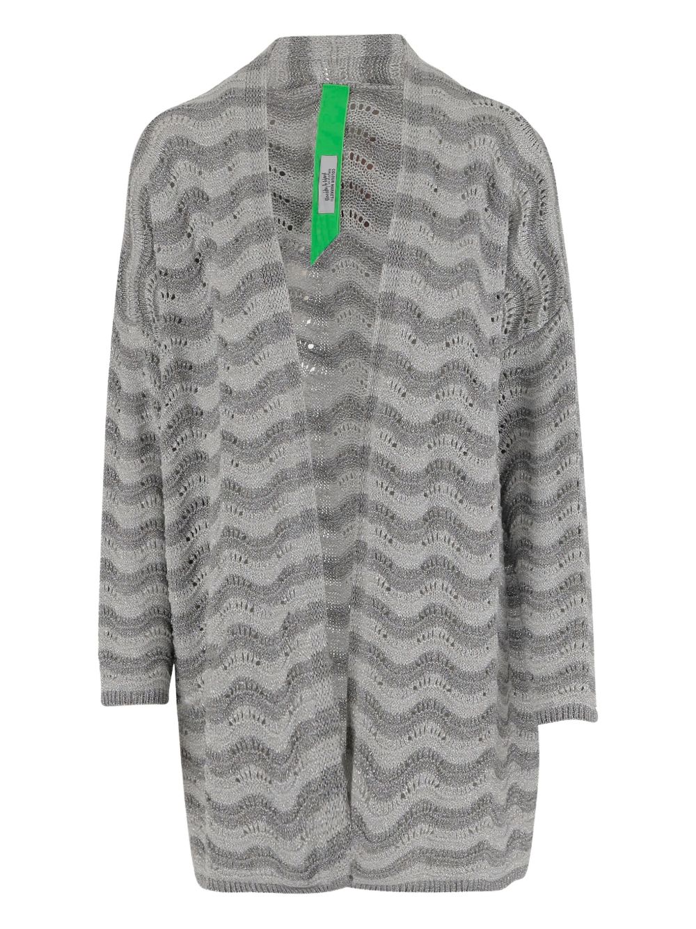 MARKET wavy-pattern cardigan - Grey