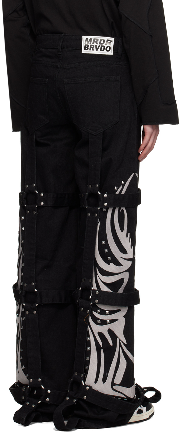Who Decides War Black Bondage Jeans