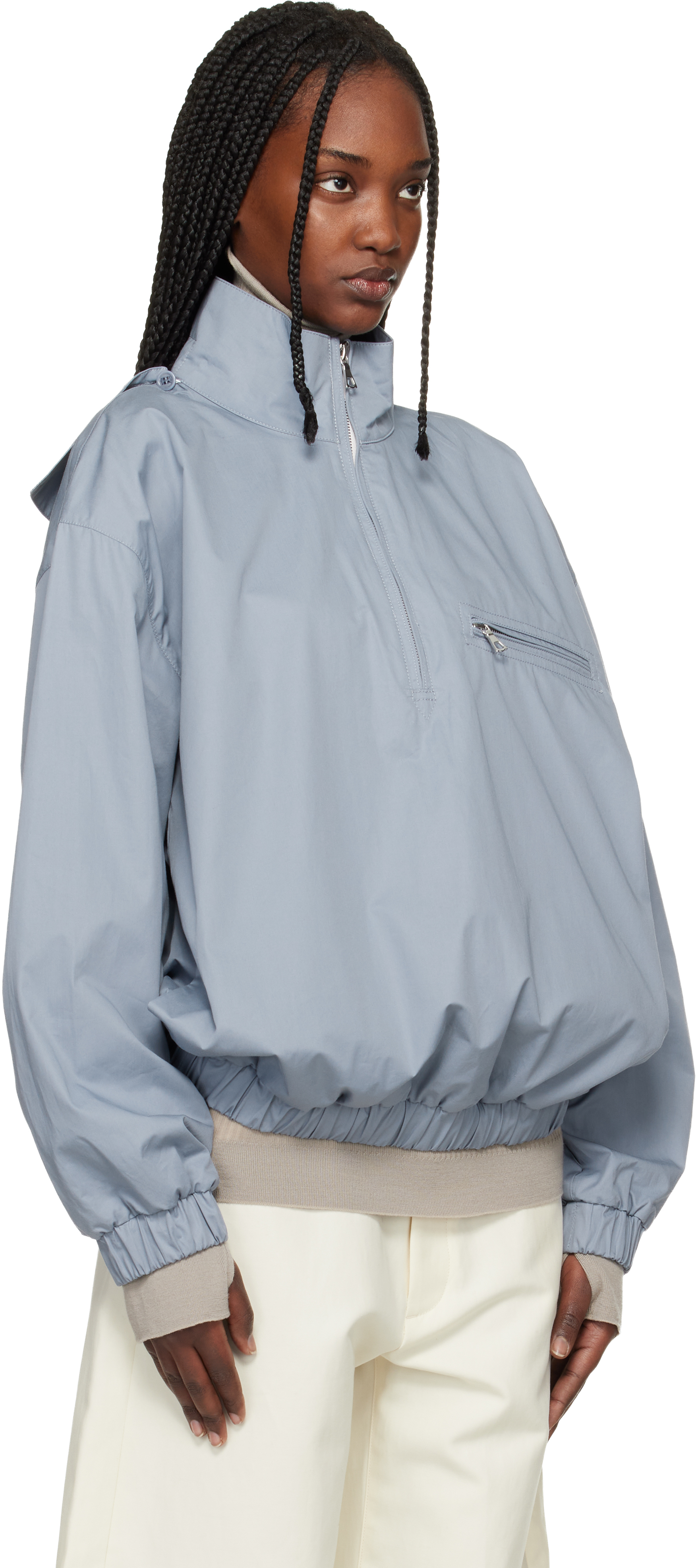 Gray Cotton Suit Avio Suit Windbreaker