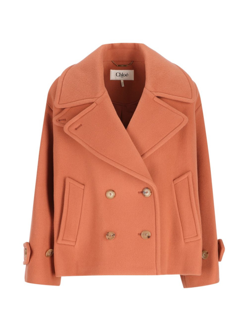 Chloé - double breasted jacket buttoned cuffs pockets lape