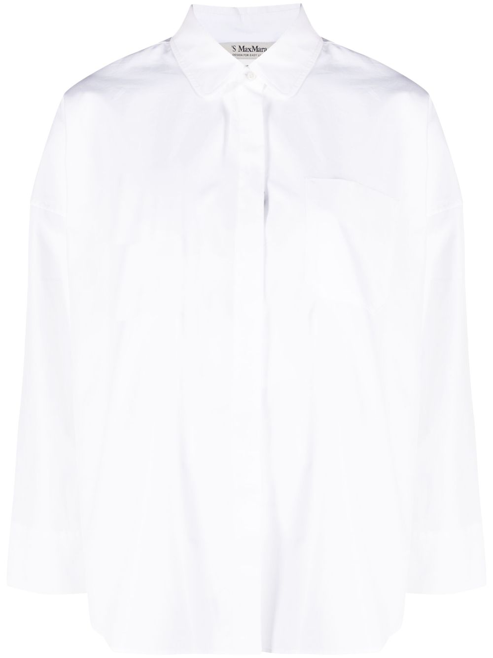 'S Max Mara drop-shoulder cotton shirt - White
