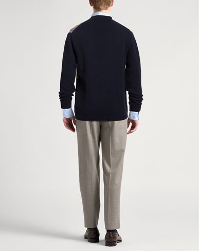 Man Cardigan Navy Size L Merino Wool, Polyamide