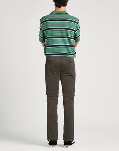 Man Pants Military green Size 34 Cotton, Elastane