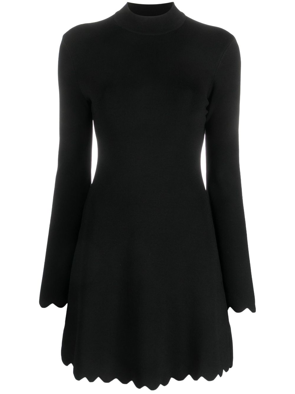 Cut-out high-neck minidress - Black