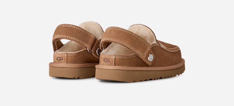 ® Kids' Goldenstar Evelina Clog Sheepskin Shoes in Chestnut