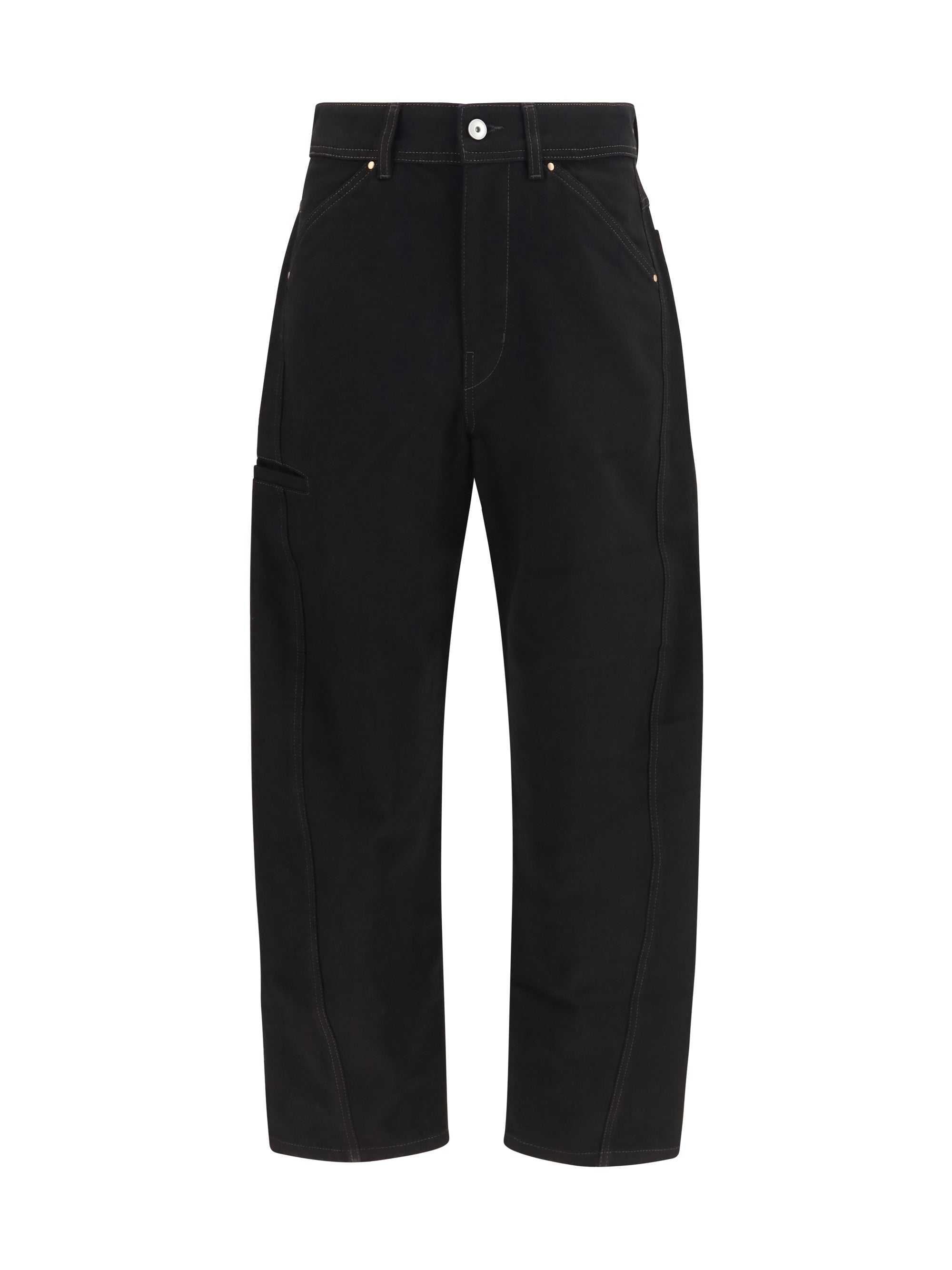 Twisted Workwear Denim Trousers — Black