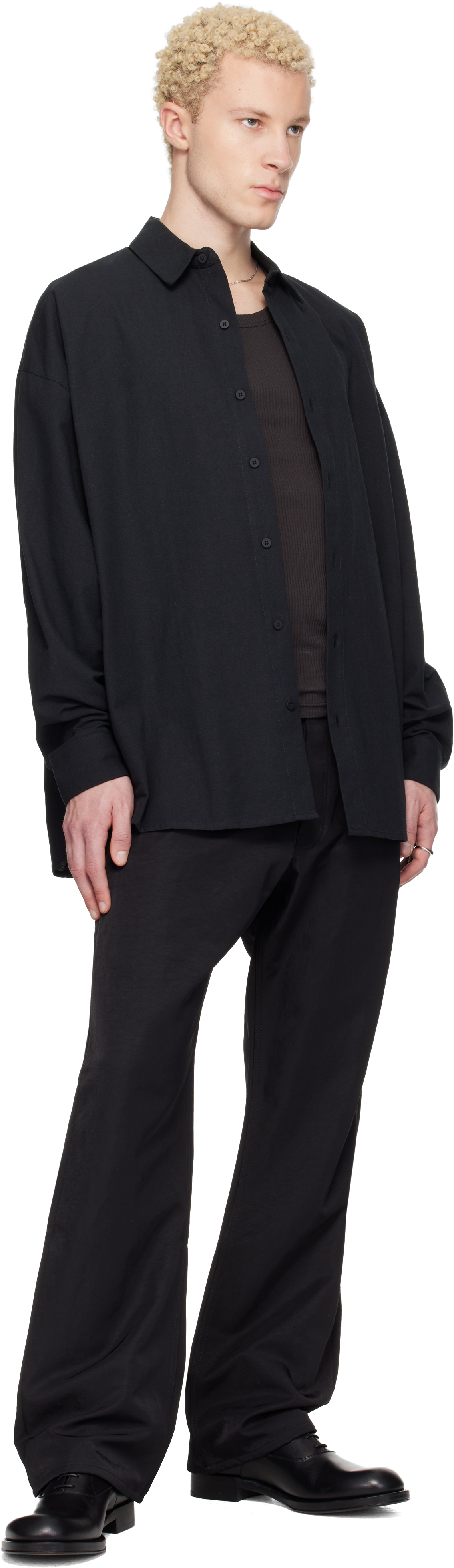 Black Signature Button Up Shirt
