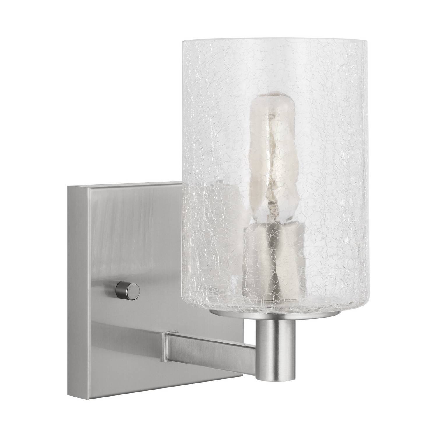 Brushed Steel Wall Bathroom Vanity Light Sconce from the Parker Collection