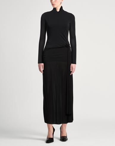 Woman Maxi dress Black Size S Polyester, Elastane