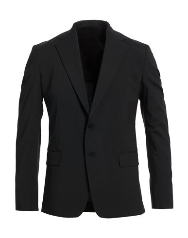 Man Blazer Black Size 4 Polyester, Wool, Elastane