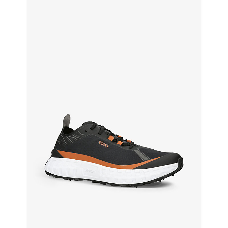 Mens Black X Norda Woven Low-top Trainers