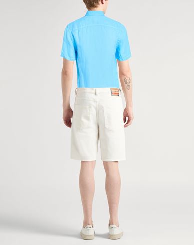 Man Shirt Light blue Size 3XL Linen