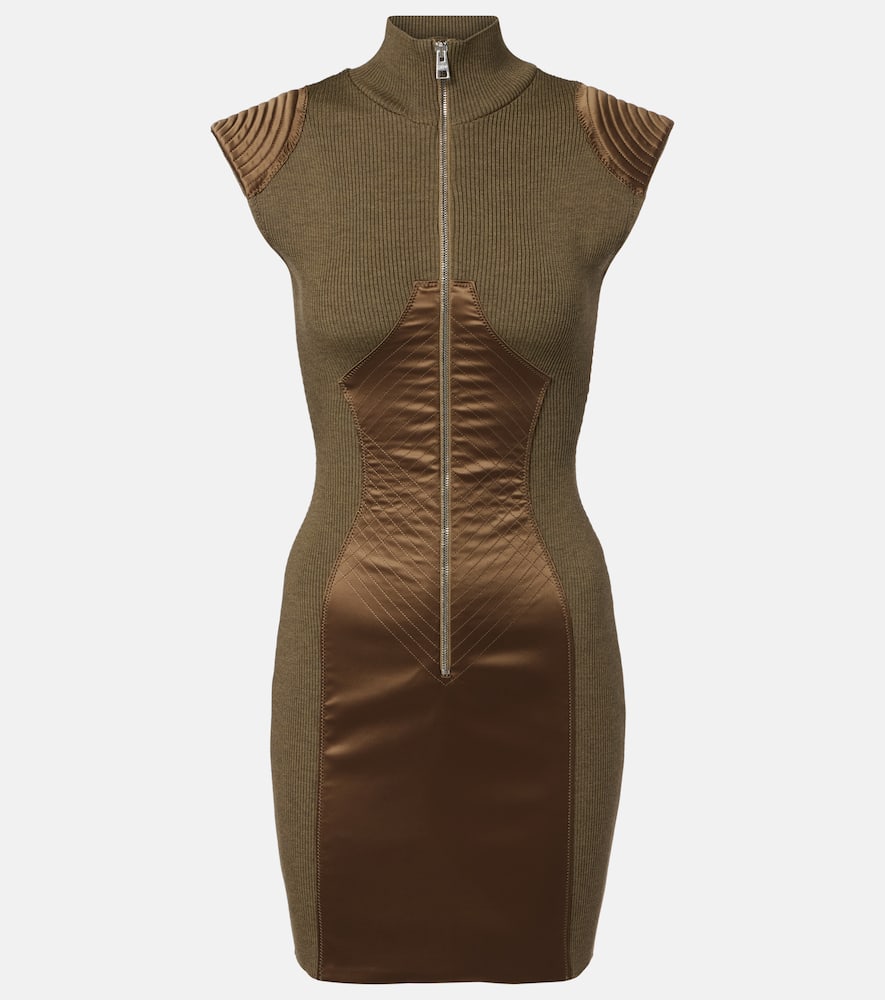Wool-blend minidress