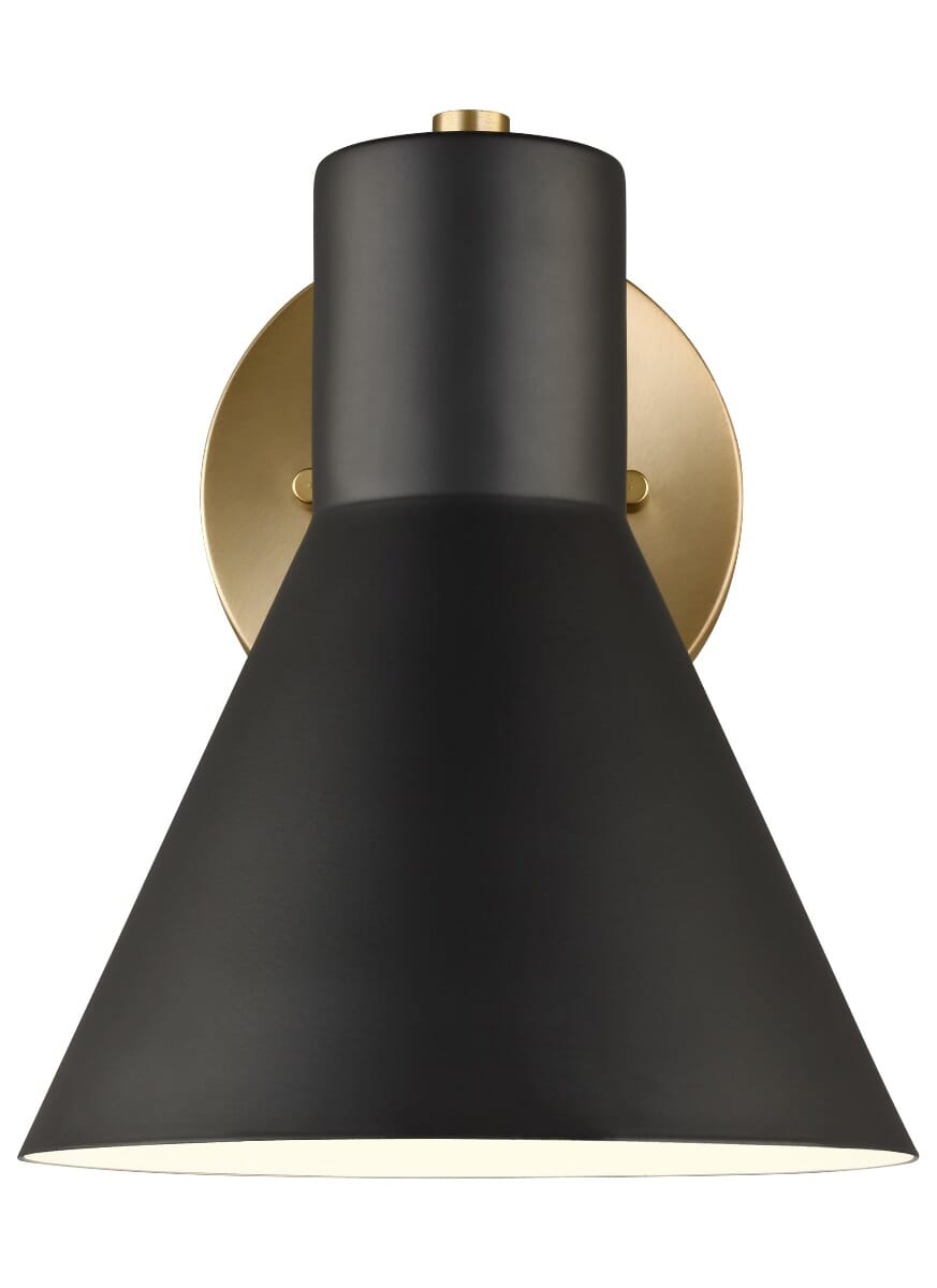 Satin Brass One Light Wall Bath Sconce from the Towner Collection