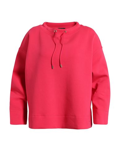 Woman Sweatshirt Fuchsia Size L Cotton, Polyester, Elastane
