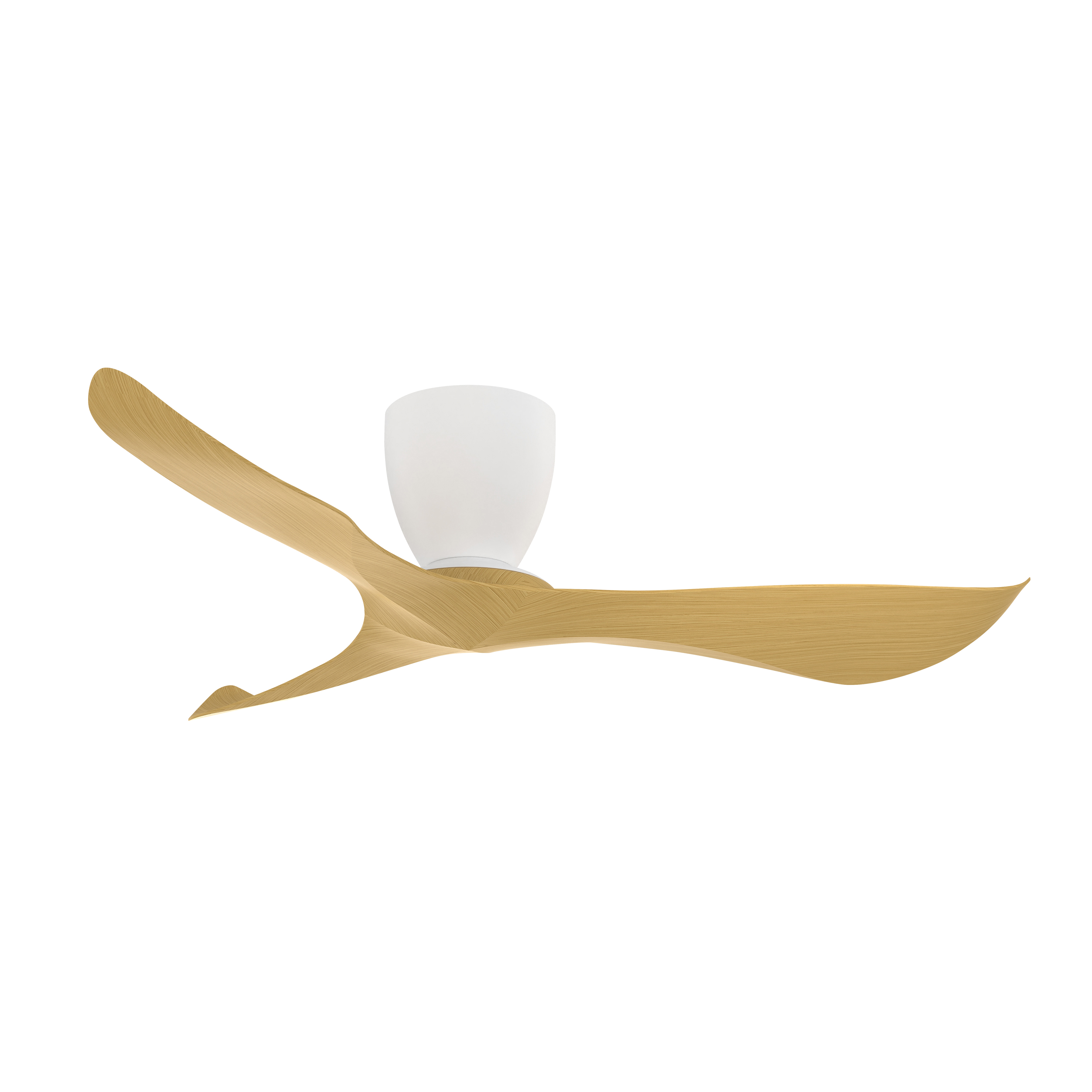 Matte White Teak 56" Ceiling Fan from the Keanu Collection