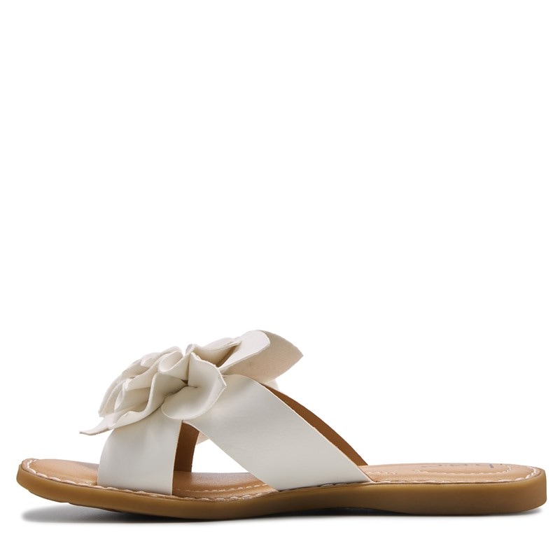 B. O.C. Women's Kasia Flat Sandals (White)