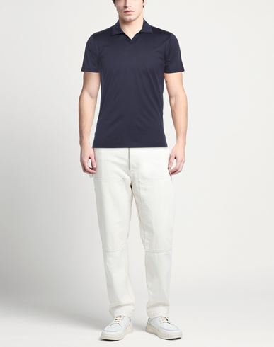 Roberto P Luxury Man Polo shirt Navy Size S Cotton