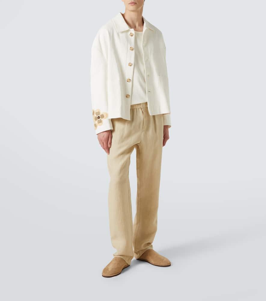 Linen straight pants