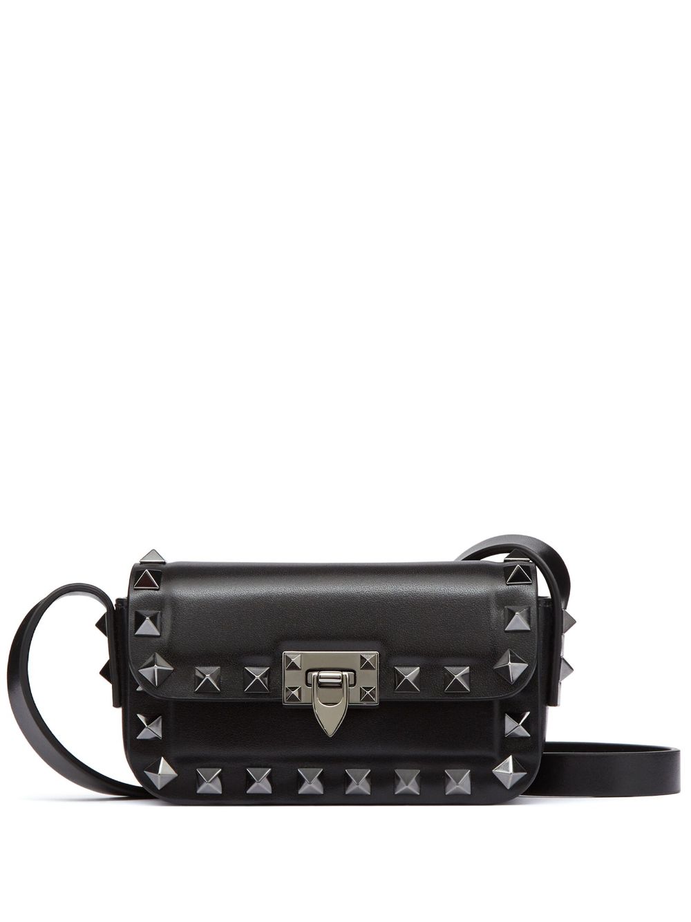 Micro Rockstud23 leather shoulder bag - Black