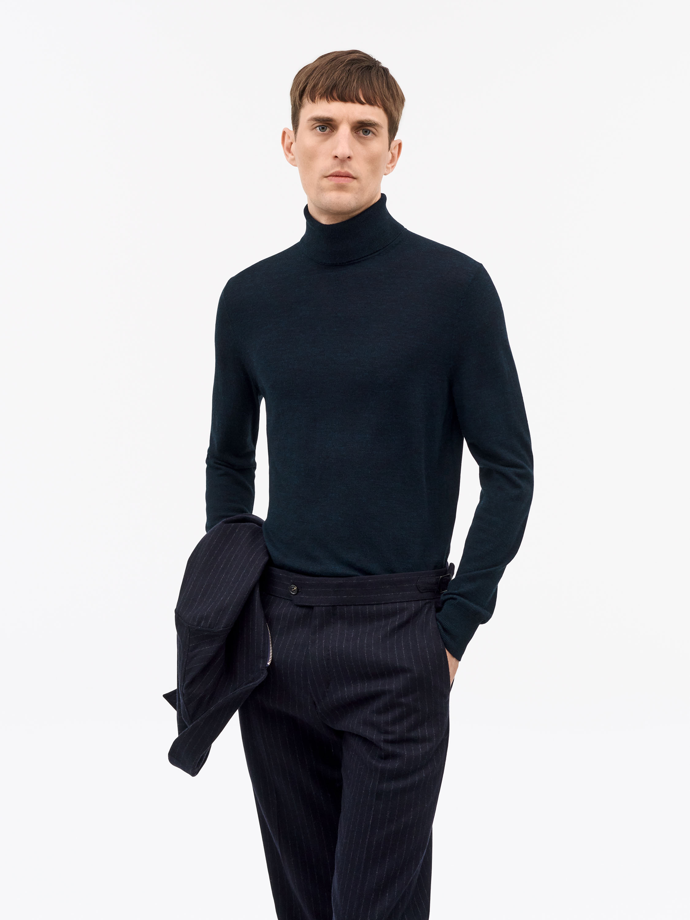 Tiger of Sweden Rollkragenpullover aus Merinowolle, Light Ink, XS für Männer