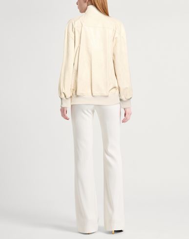 Woman Jacket Cream Size 6 Polyurethane, Polyester, Cotton