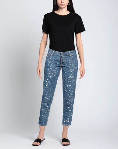 Woman Denim cropped Blue