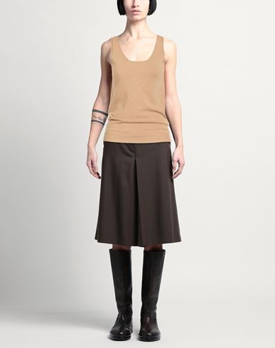 Woman Tank top Camel Size S Polyamide, Wool, Viscose, Cashmere