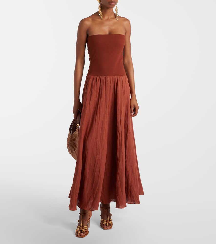 Light And Sound linen-blend maxi dress