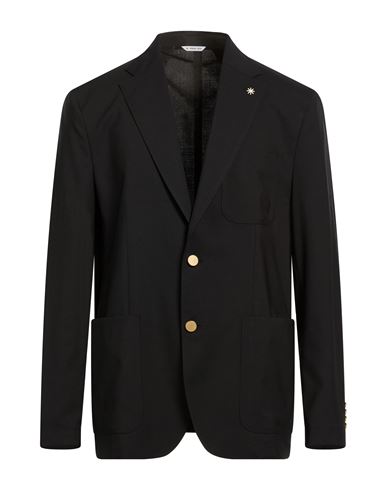Man Blazer Black Size 44 Wool, Elastane