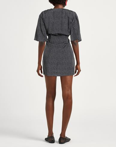 Woman Mini dress Black Size 6 Cupro, Viscose