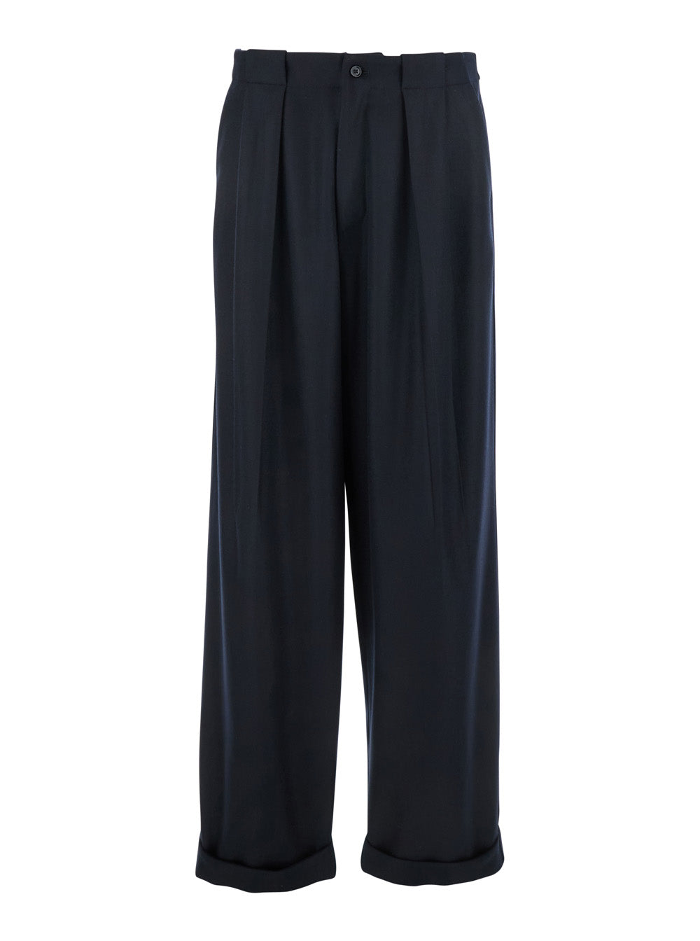 Virgin Wool Trousers — Black