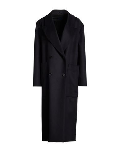 Paltò Guardaroba Woman Coat Midnight blue Size 10 Virgin Wool, Nylon, Cashmere