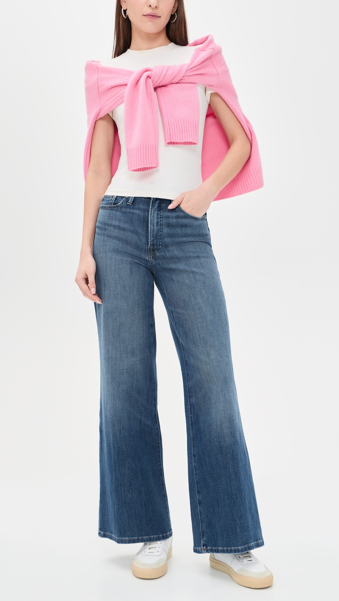 Soft Tech Good Waist Palazzo Ankle Jeans Indigo1281