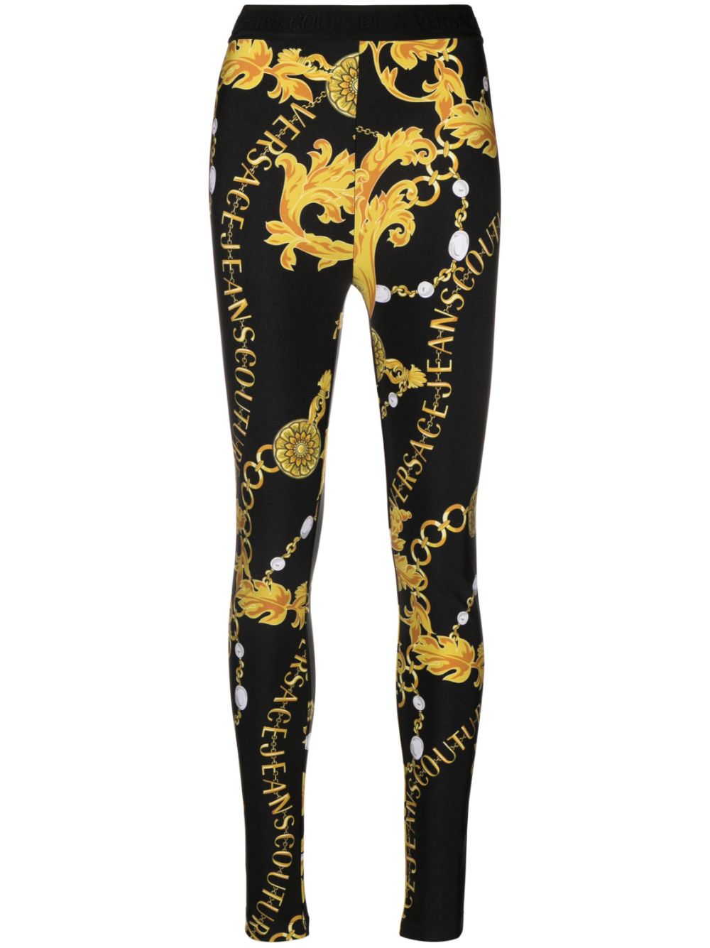Logo-print leggings - Black