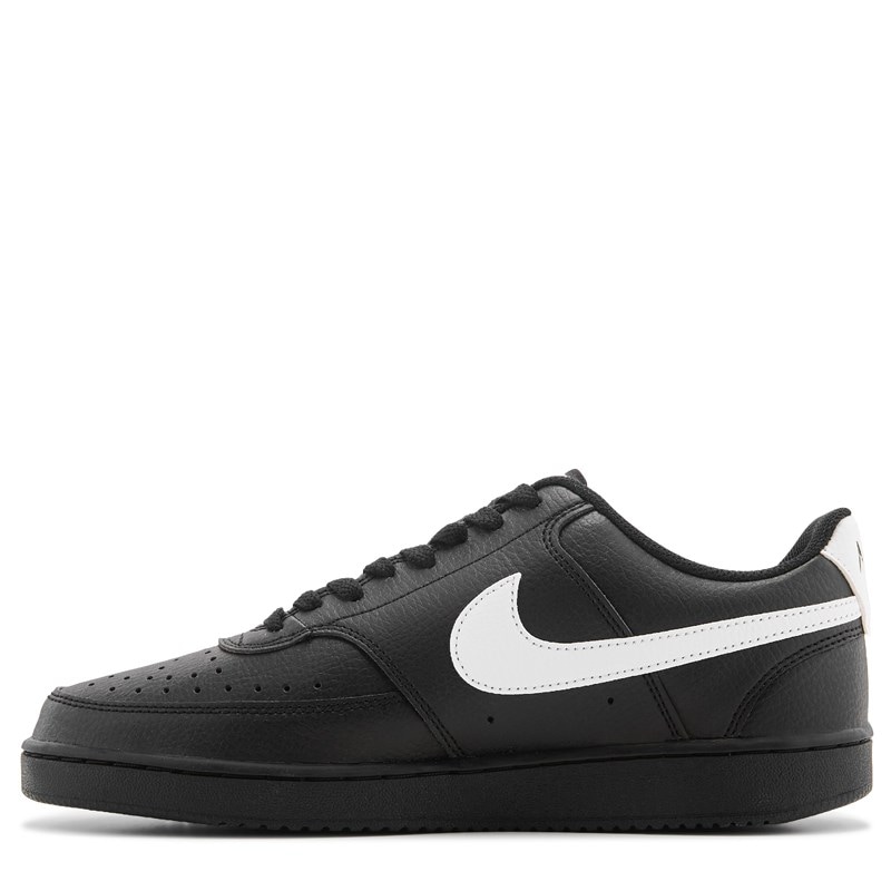 Men's Court Vision Low Sneakers (Black/White)