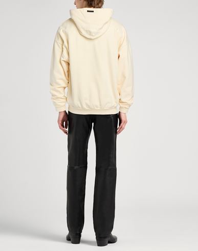 Man Sweatshirt Pastel yellow Size S Cotton